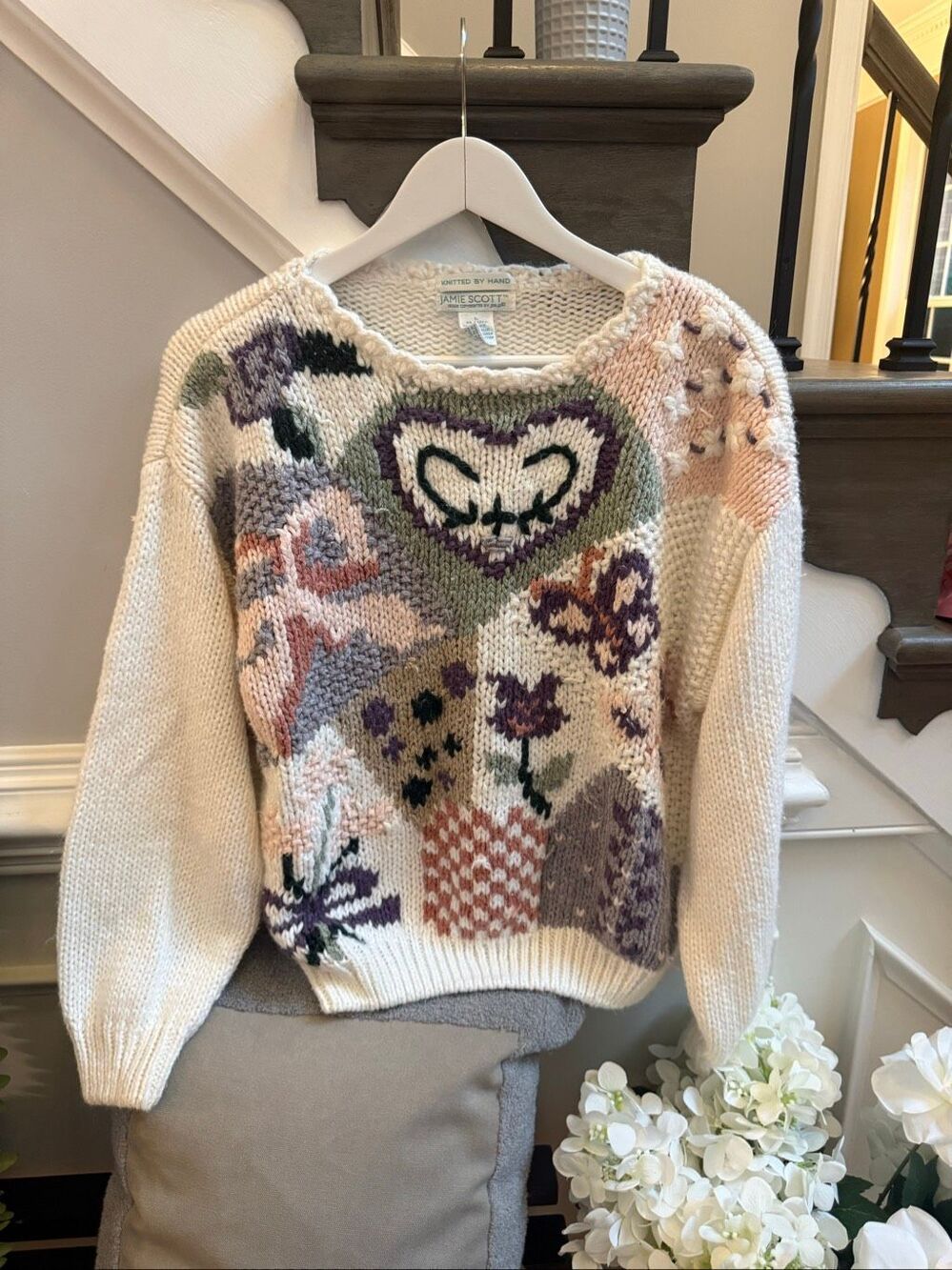 Vintage Jamie Scott Hand Knit Sweater sz L